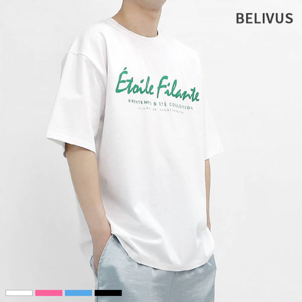빌리버스 남자 반팔티 BDPT023 라운드 여름 면티셔츠