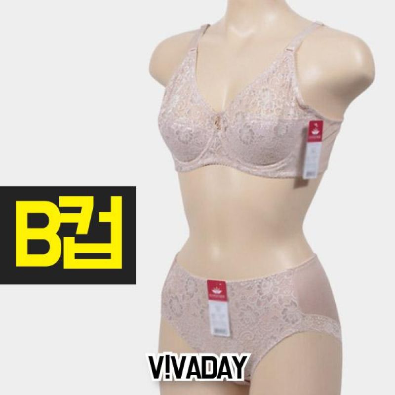 [SIN] VIVADAY-LB34 노몰드 B컵 브라팬티세트
