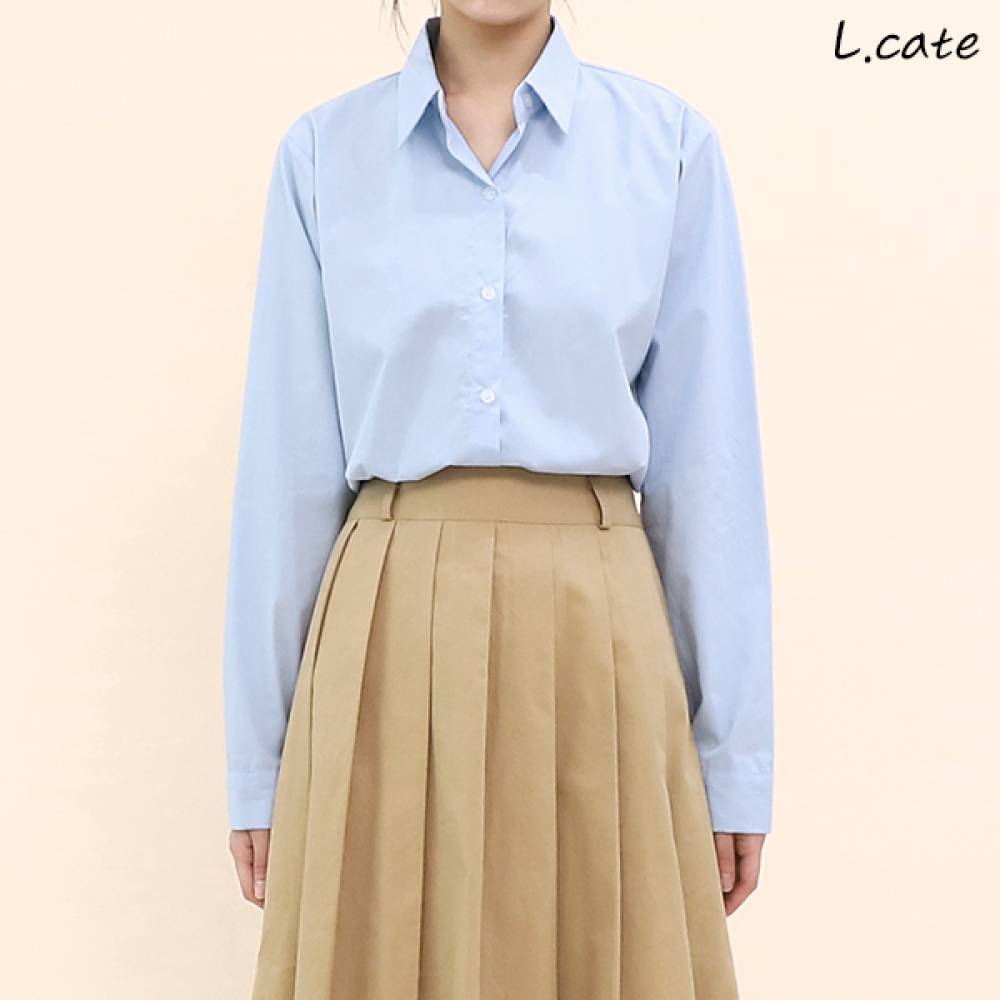 엘케이트 여성셔츠 LCHT005 카라 면 베이직 컬러 남방