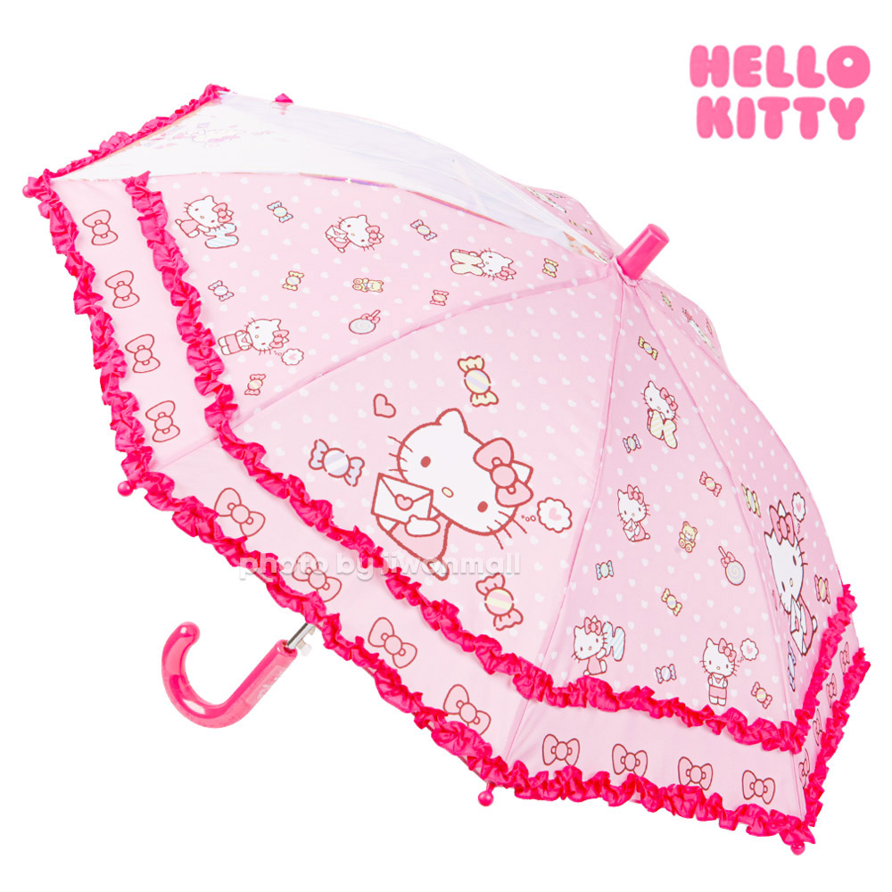 산리오 헬로키티 디저트 이중프릴 40 우산-핑크