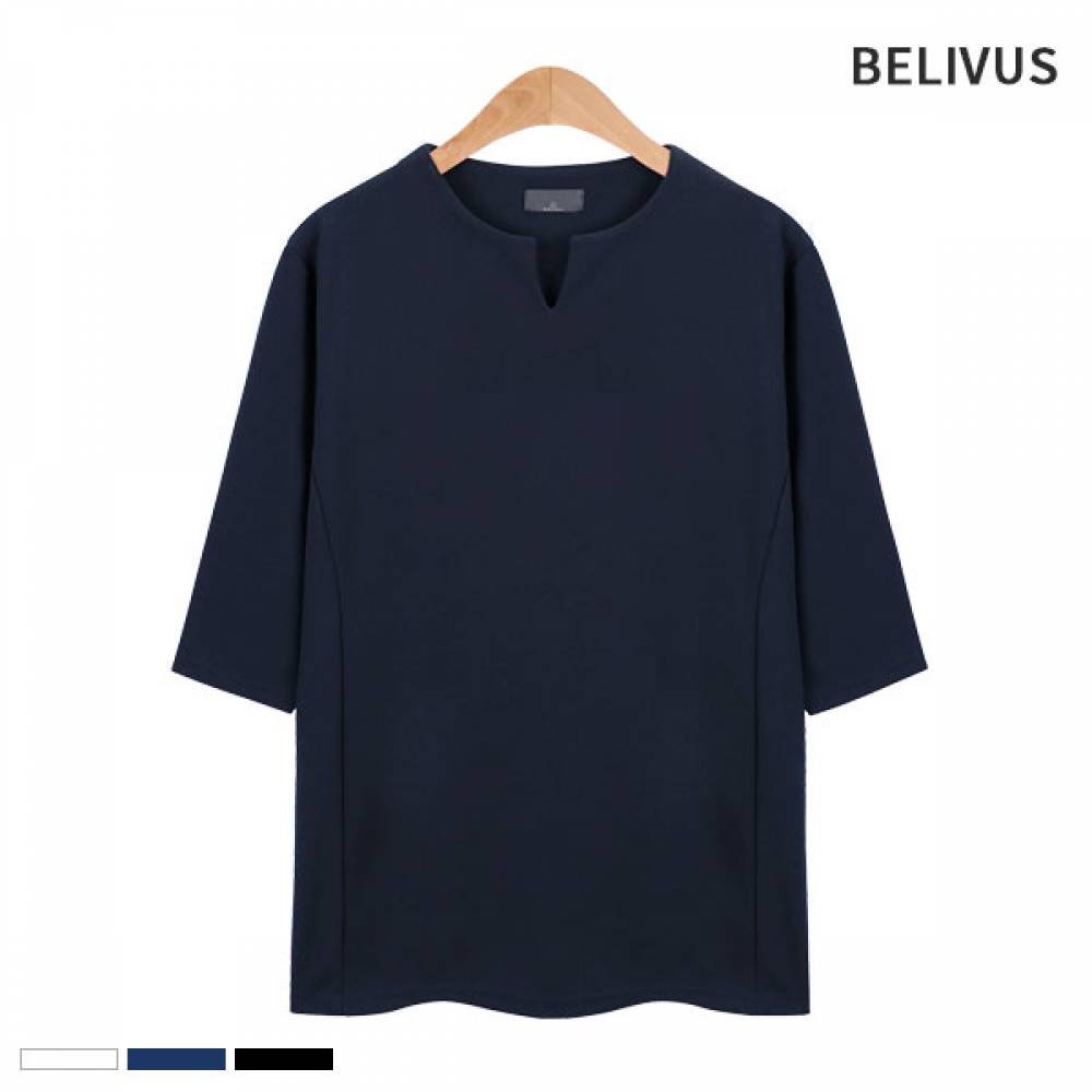 빌리버스 남자 티셔츠 BCM024 7부 기본 베이직무지티