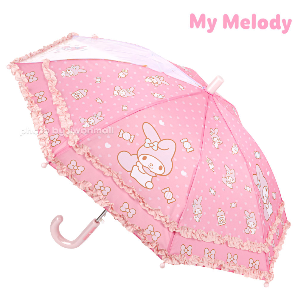 산리오 마이멜로디 디저트 이중프릴 40 우산-핑크