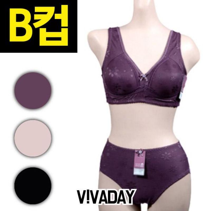 [SIN] VIVADAY-RS20 자가드꽃무늬 여성브라팬티세트