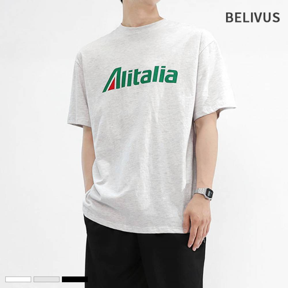빌리버스 남자 반팔티 BLS016 라운드 여름 면 티셔츠