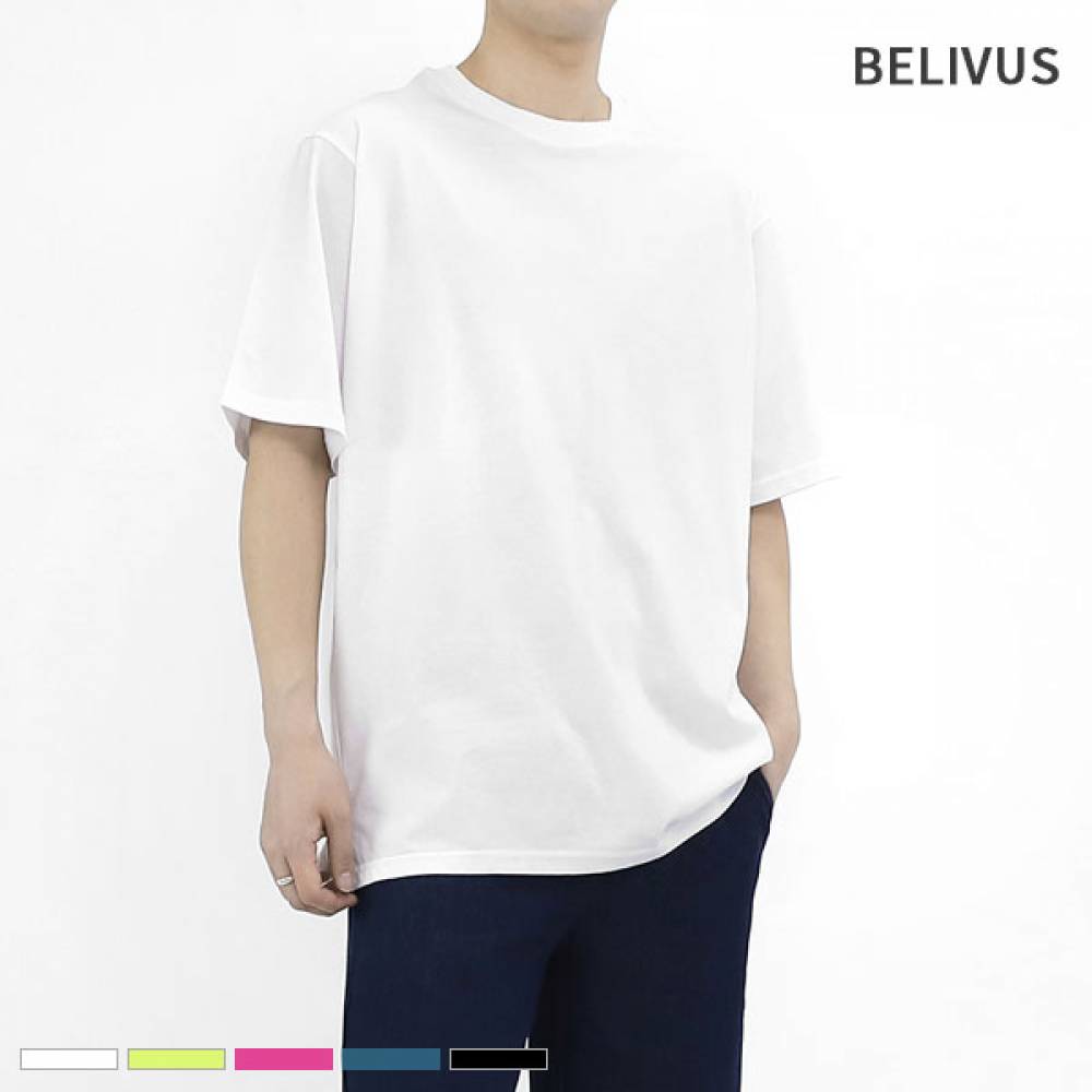 빌리버스 남자 반팔티 BTO013 무지 라운드 티셔츠