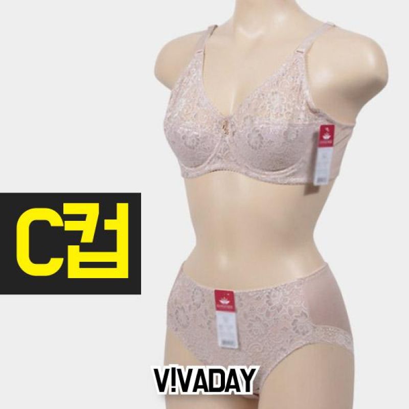 [SIN] VIVADAY-LB33 장미무늬 C컵 브라팬티세트