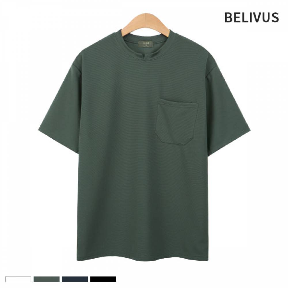 빌리버스 남자반팔티 BCM035 라운드 여름 무지티셔츠