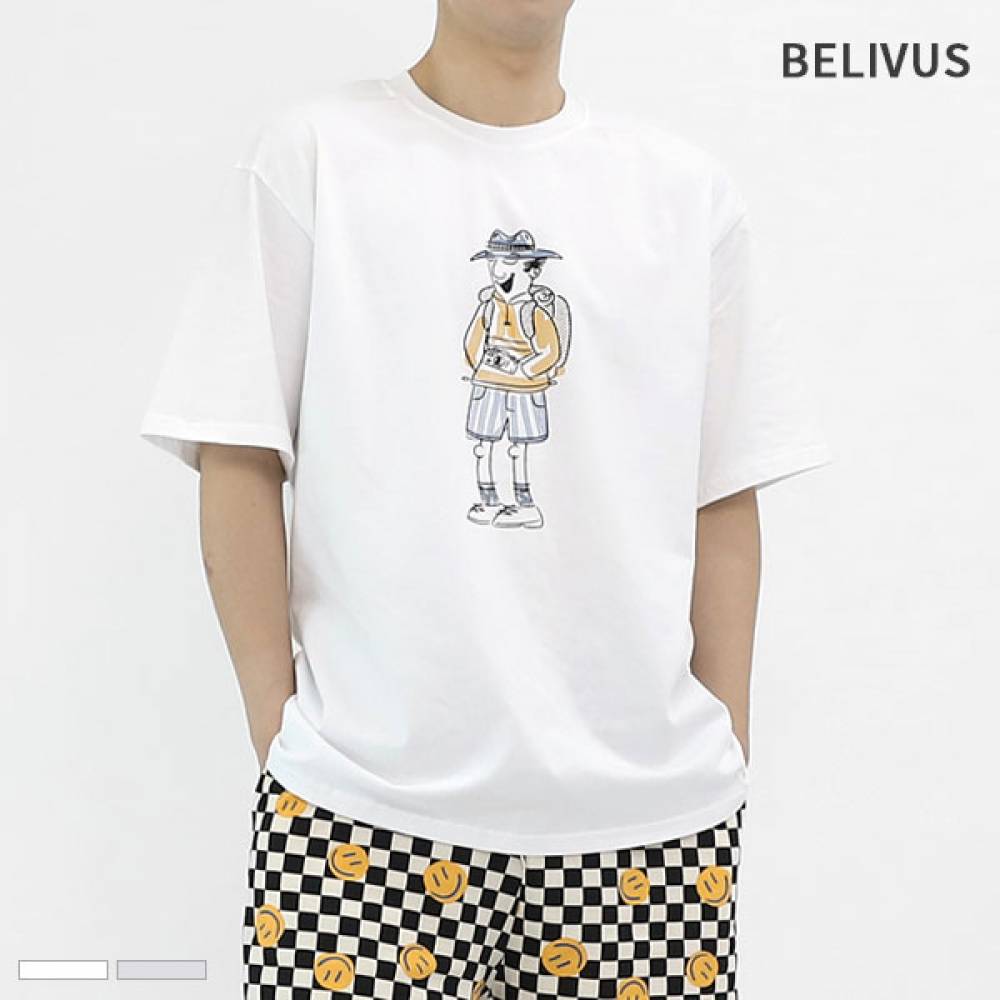 빌리버스 남자 반팔티 BDPT025 라운드 티셔츠