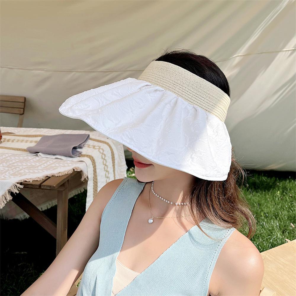 여성 여름 선캡 모자 햇빛 자외선 차단 썬캡 화이트