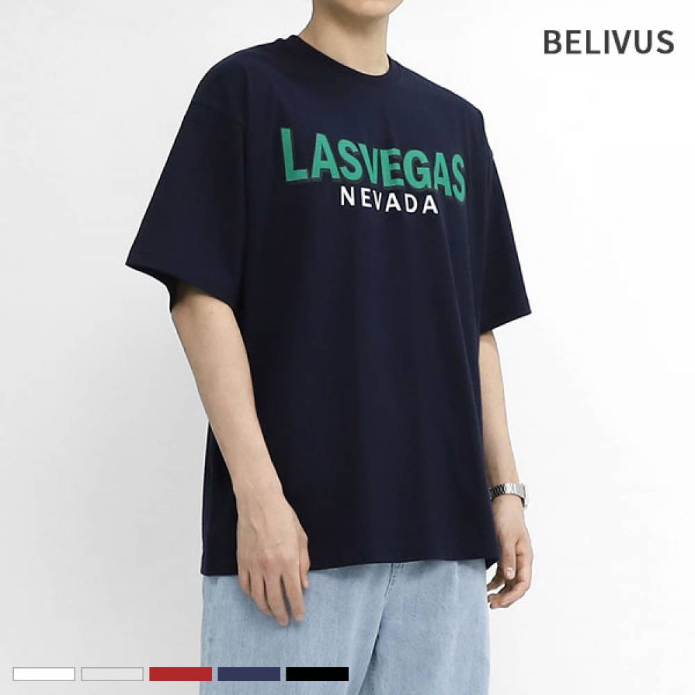 빌리버스 남자 반팔티 BRV105 라운드 여름 티셔츠