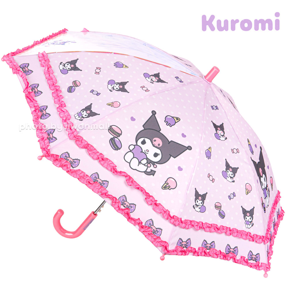 산리오 쿠로미 디저트 이중프릴 47 우산-핑크