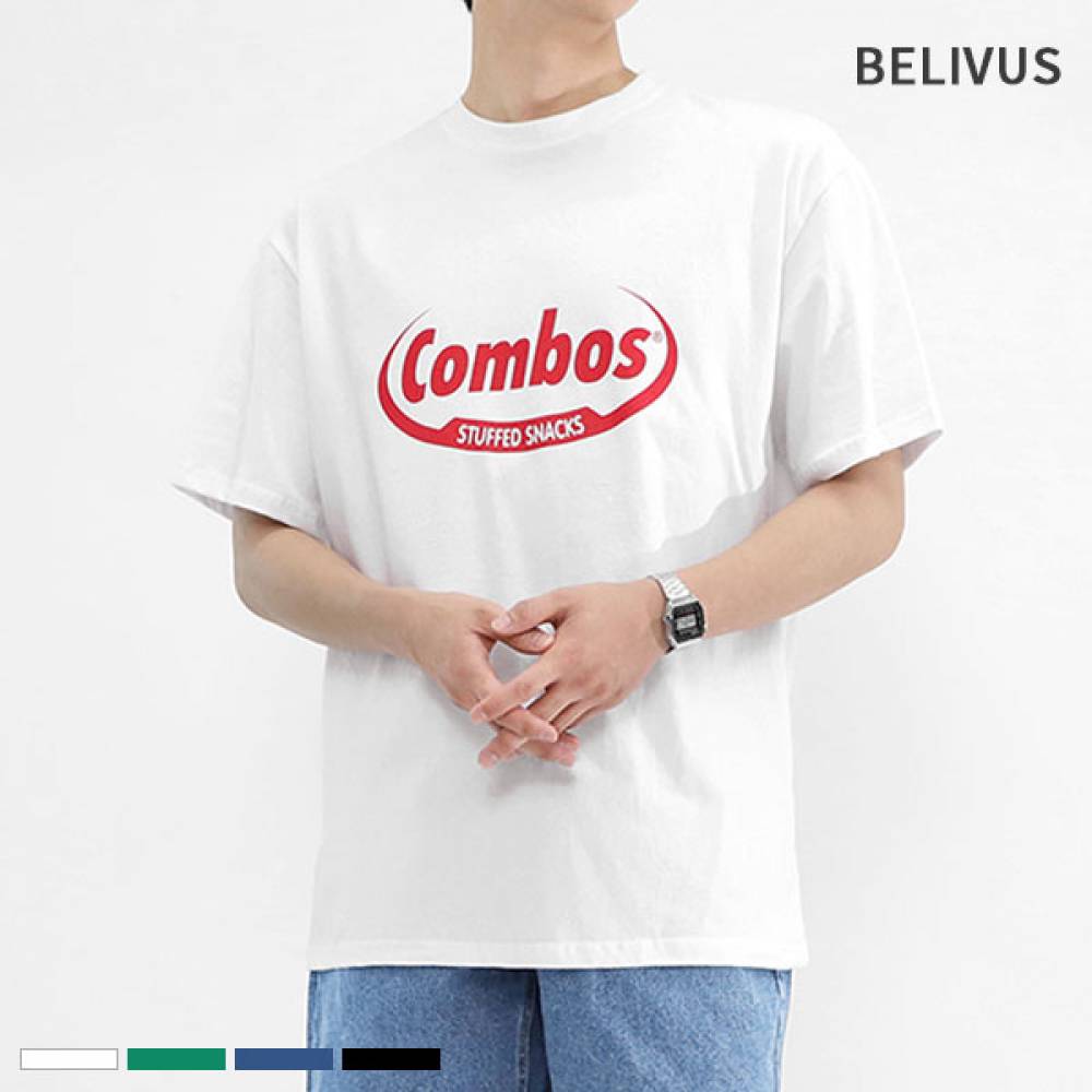빌리버스 남자 반팔티 BLS022 라운드 여름 면 티셔츠