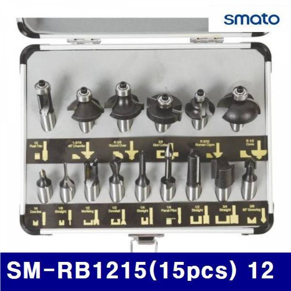 스마토 1093627 루터비트 세트(15pcs) SM-RB1215(15pcs) 12 루터기용 (1EA)