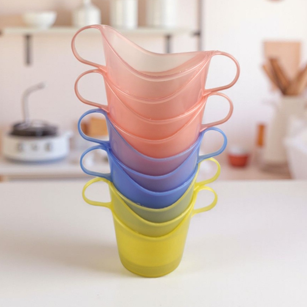 반투명 종이컵 홀더 꽂이 손잡이 컵받침 10p