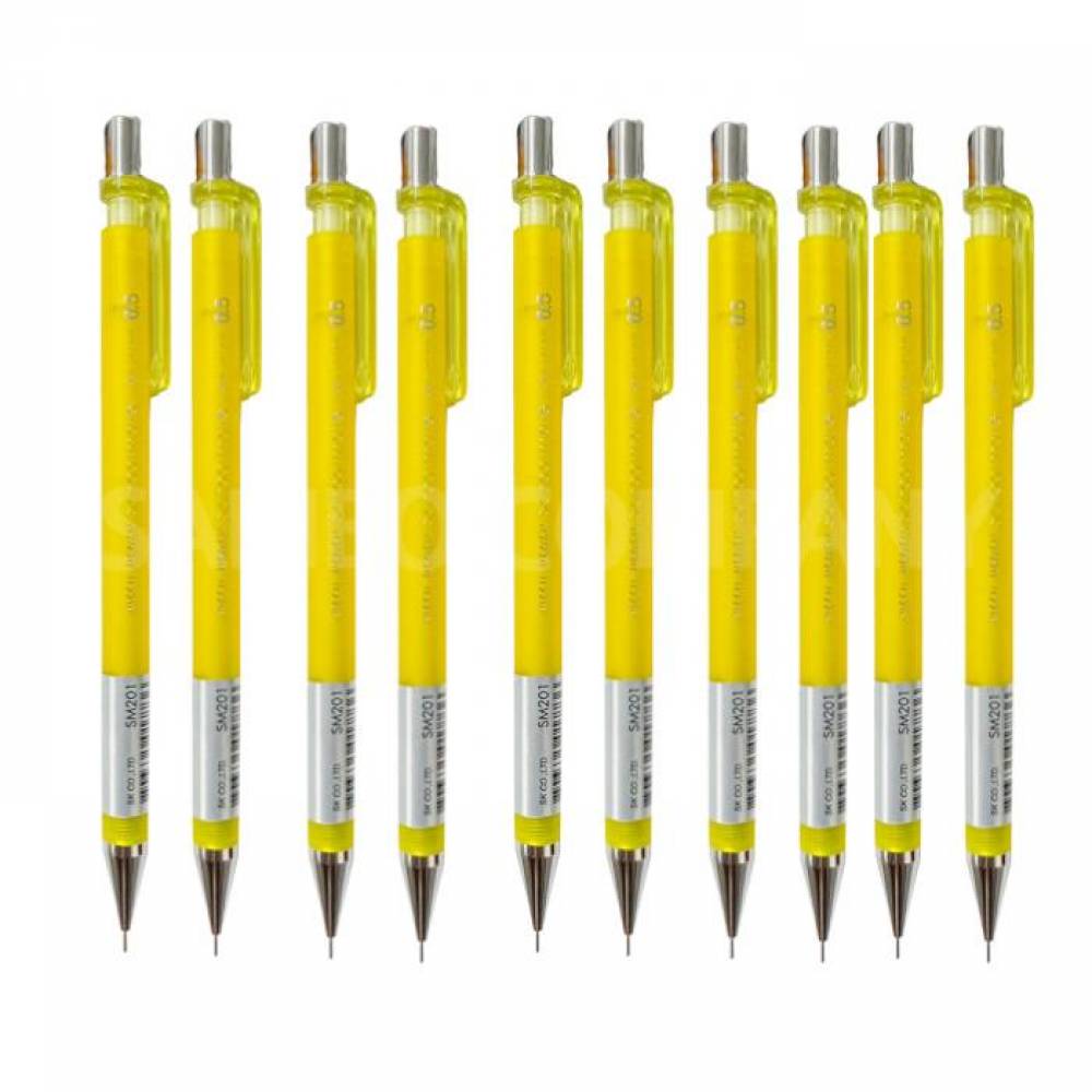 스쿨메이트샤프 노랑(0.5) 10개 -싸게팔자