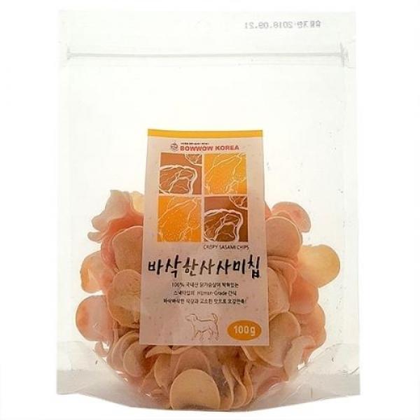 바우와우 바삭한 사사미칩 100g 애완용품