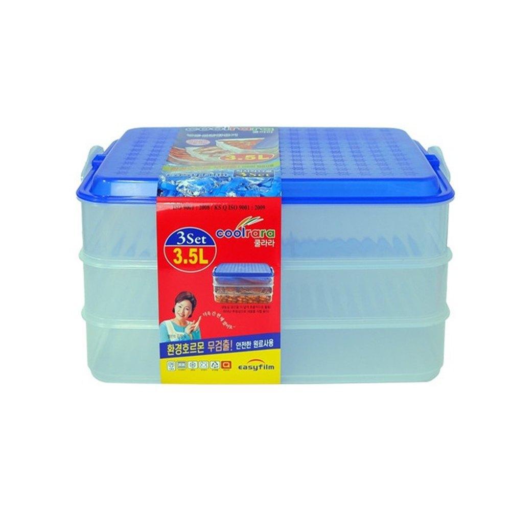 쿨라라 직사각 밀폐용기 17호 3.5L(3단)