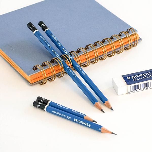 스테들러 마스 루모그라프 100G 20본 연필세트 파란연필(제작 로고 인쇄 홍보 기념품 판촉물)