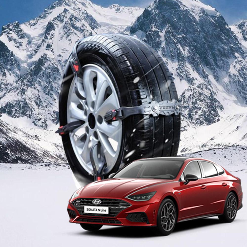 쏘나타N라인 벨트형 시즌2 우레탄 스노우체인 1P