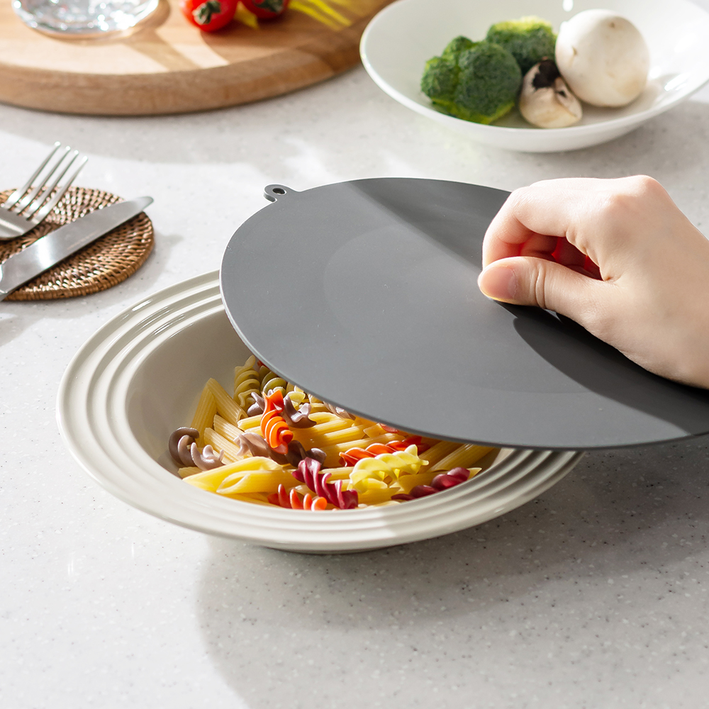 국산 실리콘 덮개 뚜껑 다용도 음식 접시 커버 18cm