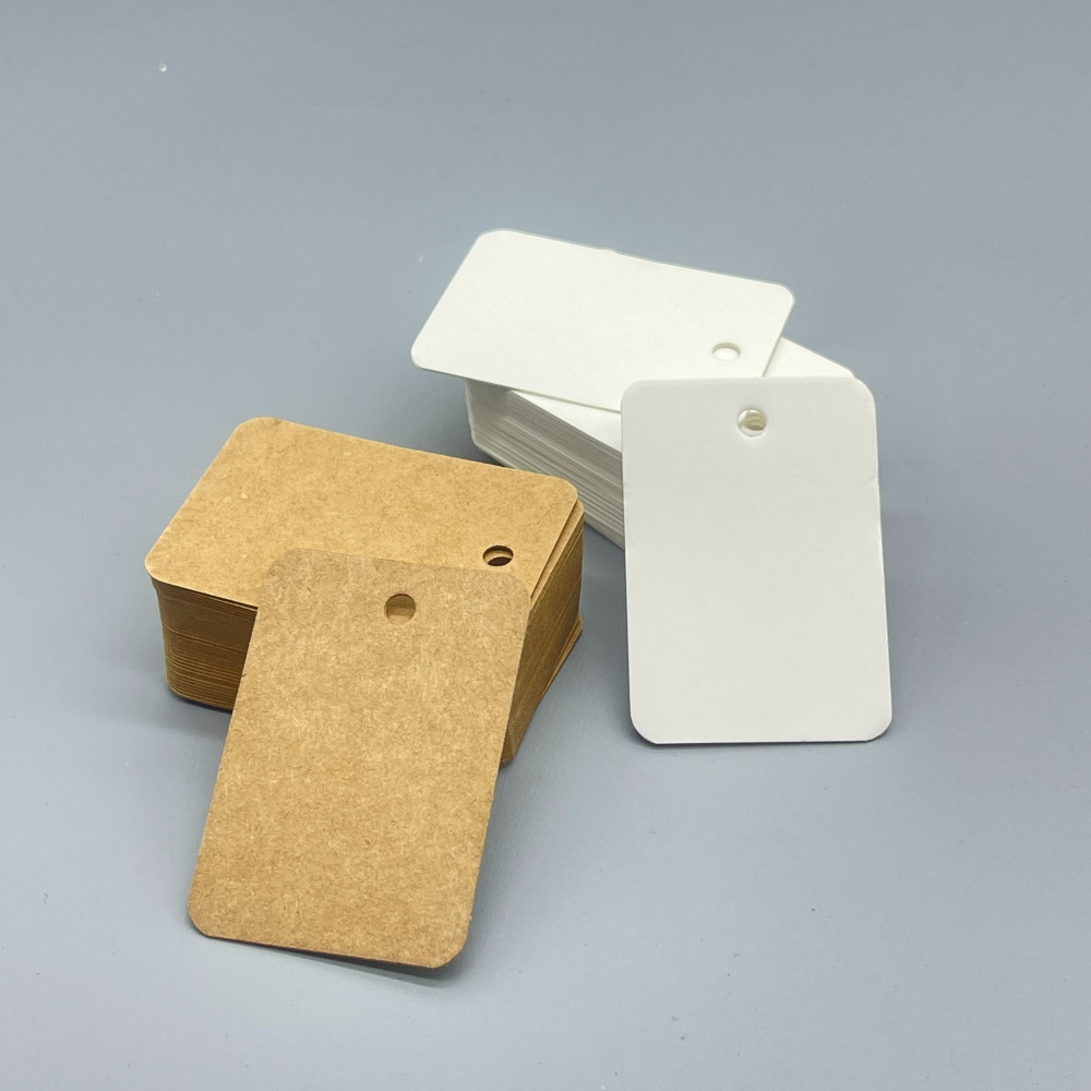 무지 종이택 의류택 가격택 라벨택 3.5x5cm 50매