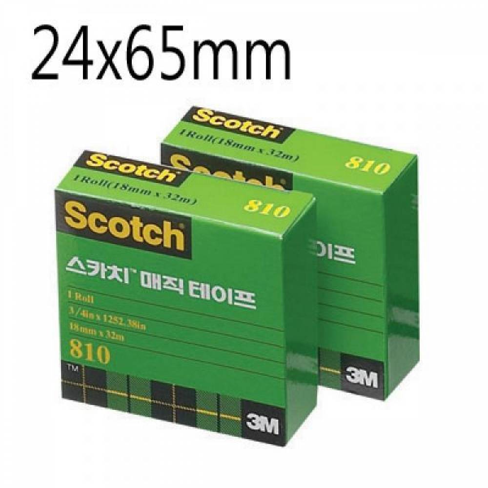 3M 스카치 매직 테이프 810R (24mm x65M) 리필(제작 로고 인쇄 홍보 기념품 판촉물)