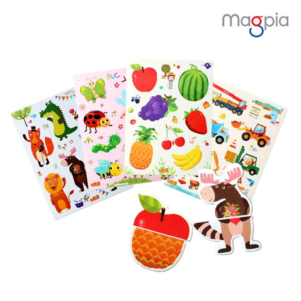 마그피아 아리아띠 자석놀이 자석놀이 동물 과일 퍼즐(제작 로고 인쇄 홍보 기념품 판촉물)