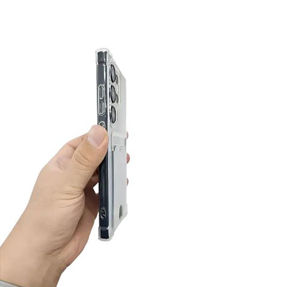 갤럭시S22울트라 케이스 클리어 범퍼 카드수납 휴대폰 커버 S908N