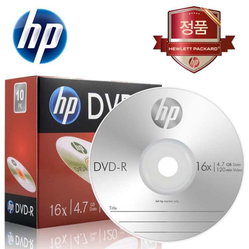 Media DVD-R 16x 4.7GB 1P 슬림 케이스 10장