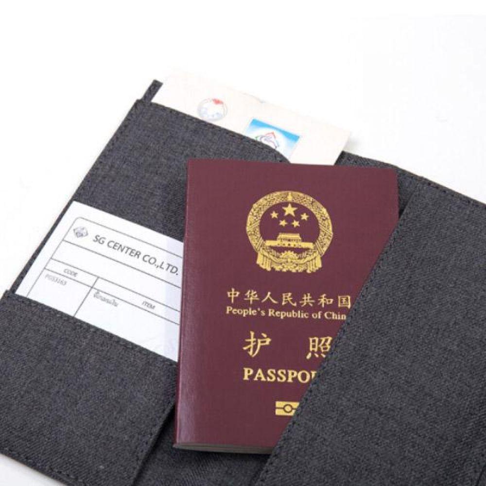 DELI 델리 눈사인 패브릭 여권 케이스 여권파우치 여권홀더