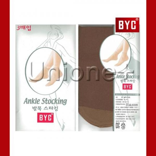 BYC여성 국내 3매입 발목스타킹(T9001)