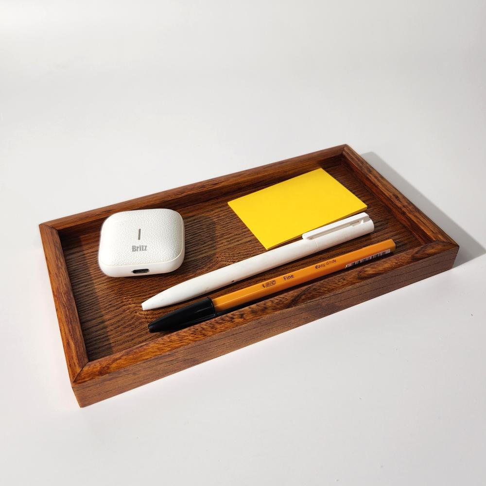 원목 펜트레이 펜접시 우드 나무 연필꽂이