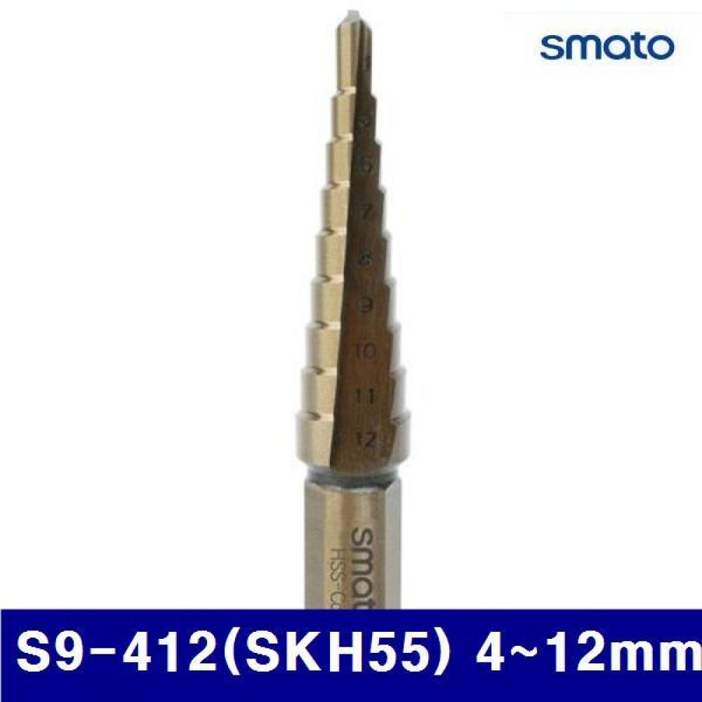 스마토 1139725 직선형 코발트 스텝드릴 S9-412(SKH55) 4-12mm 1mm (1EA)