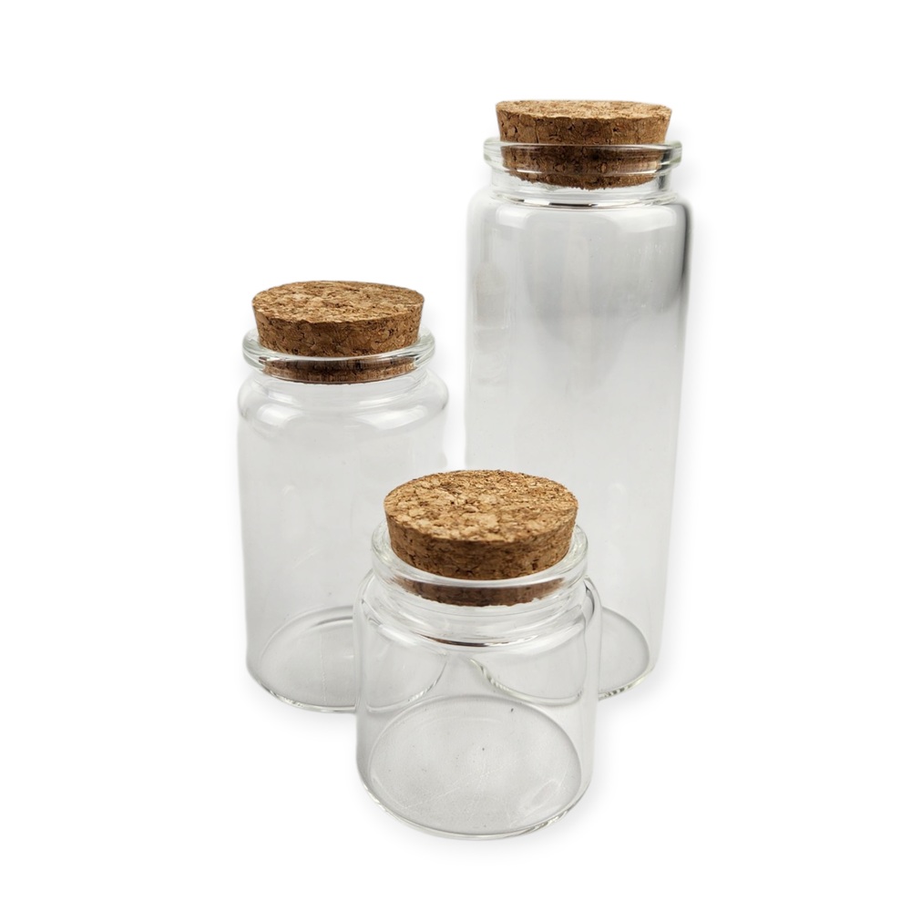 코르크 마개 밀폐 유리병 작은 공병