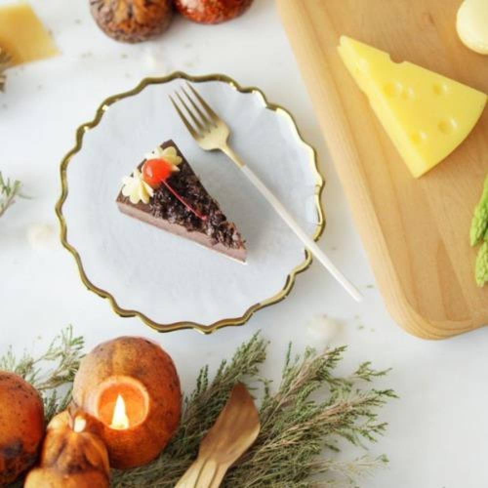 유리접시 베르 골드 디저트 플레이팅 접시 3size 집들이선물