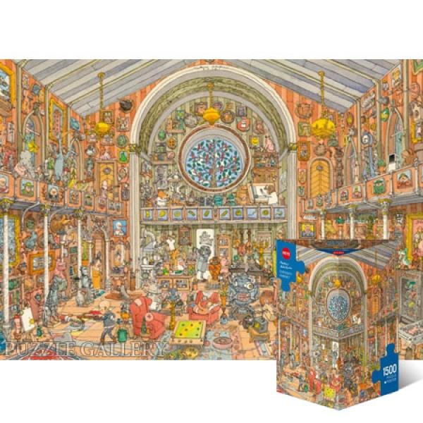 1500조각 직소퍼즐 - 박제품 박물관 (삼각케이스)(유액없음)(헤야)