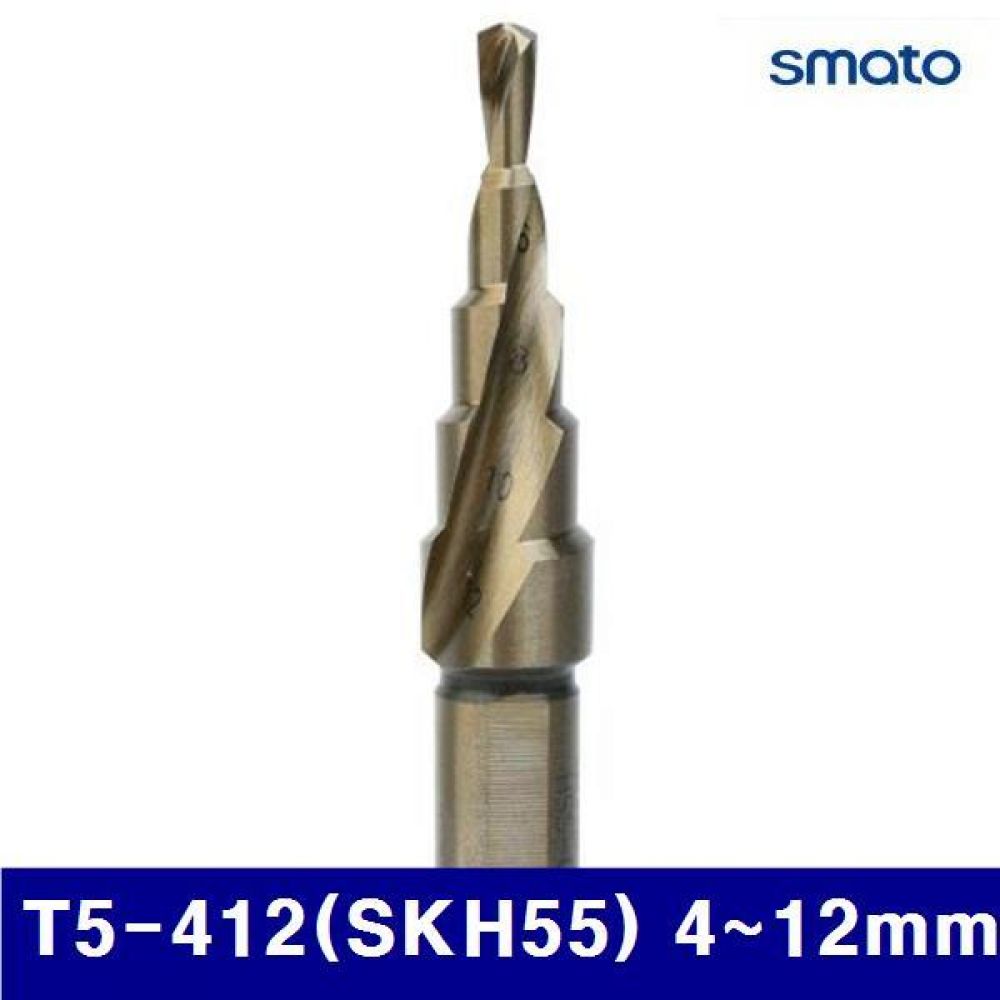 스마토 1139770 코발트 스텝드릴-트위스트형 T5-412(SKH55) 4-12mm 2mm (1EA)