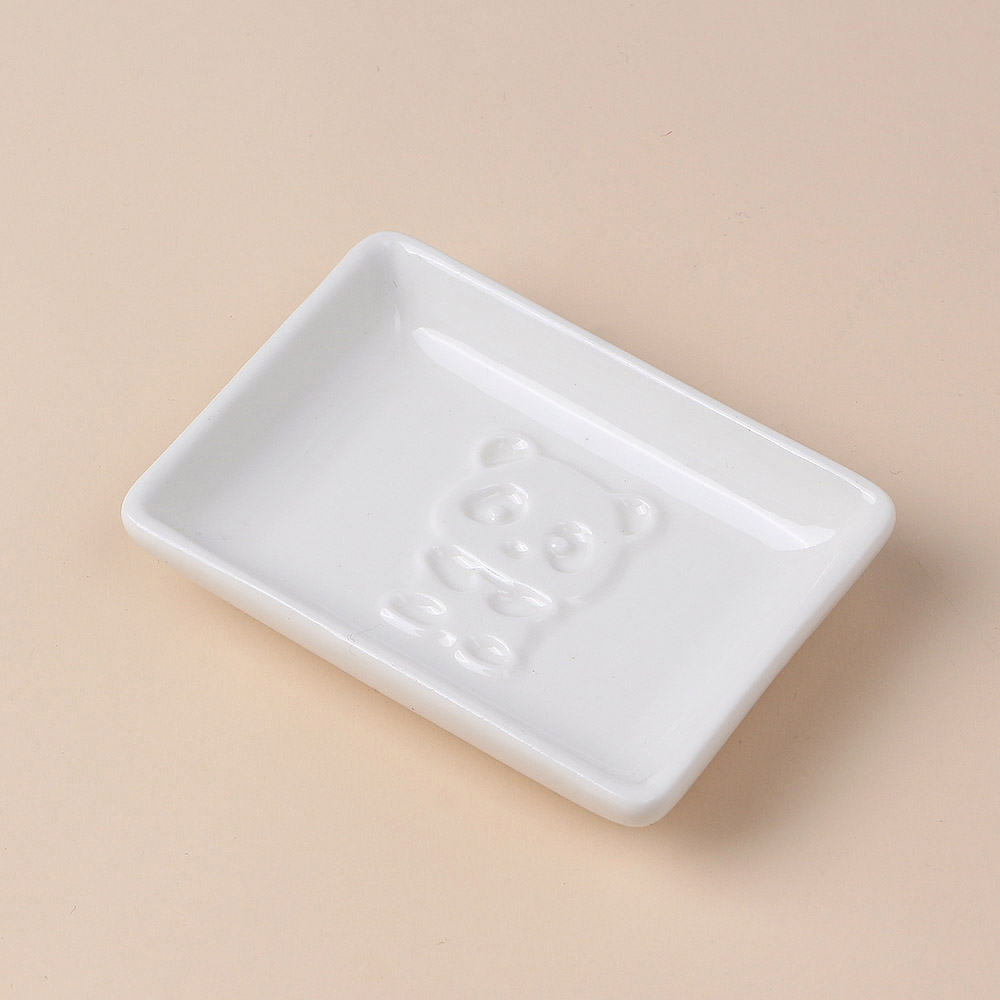 푸드냠냠 도자기 입체 소스그릇(사각판다D) 초장기