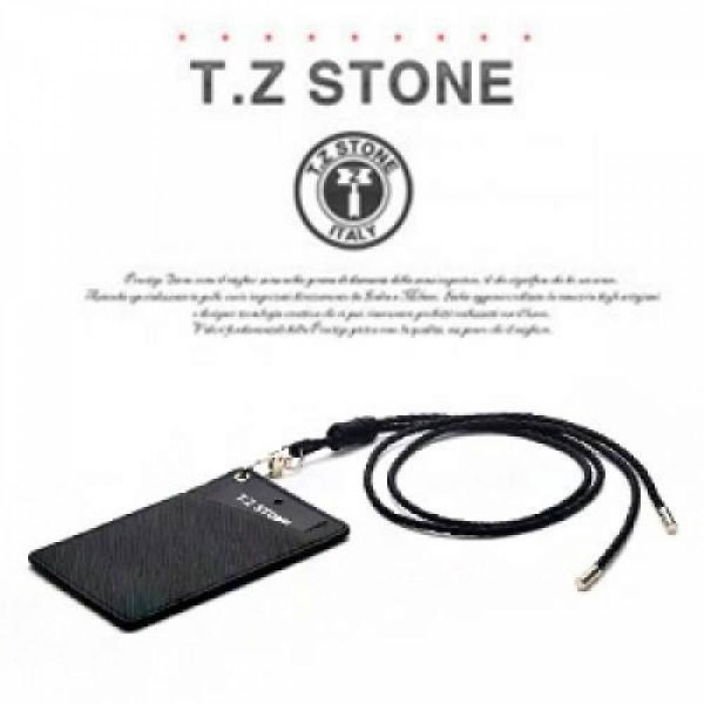 티지스톤-TZ1D222 사피아노 블랙 목걸이형 카드지갑(사선형)