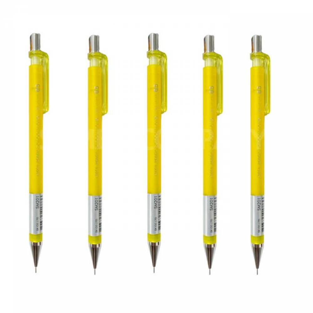 스쿨메이트샤프 노랑(0.5) 5개 -싸게팔자