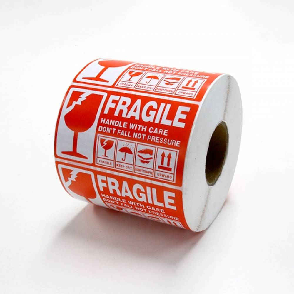 Fragile 스티커 / 영문 화물주의 파손주의 취급주의 라벨지 90mm x 50mm/ 1000장