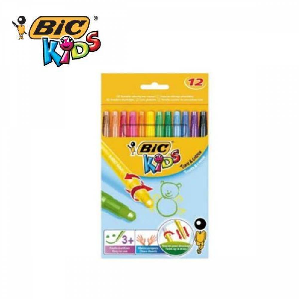 BIC 빅 트위스트 12색 어린이 어린이 색연필세트(제작 로고 인쇄 홍보 기념품 판촉물)