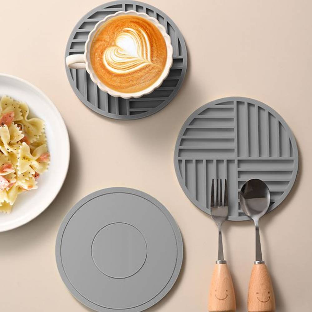 2기능 실리콘 냄비받침 중 컵받침 받침대 방열 패드
