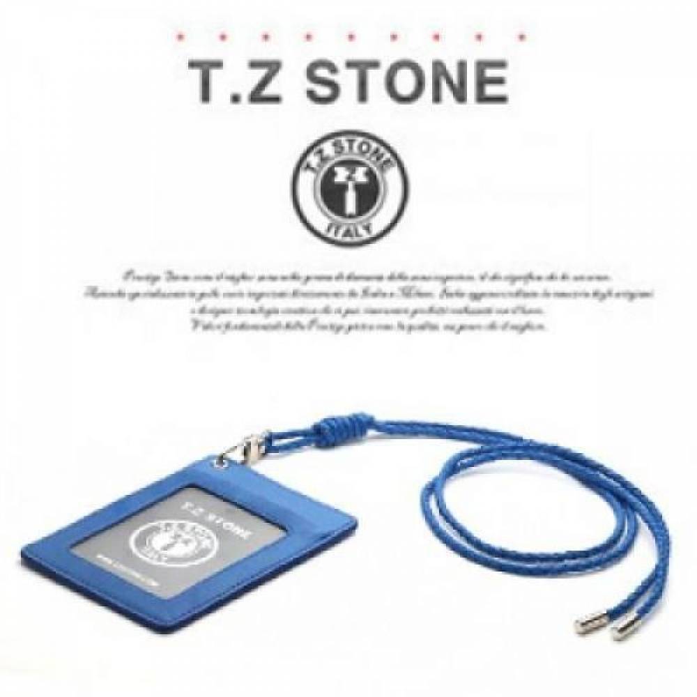 티지스톤-TZ1D207 클래식 블루 목걸이형 카드지갑(투명창)