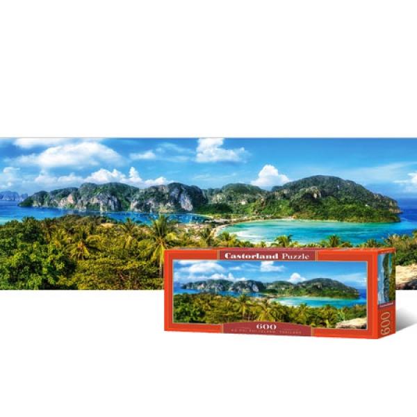 600조각 직소퍼즐 - 휴양지 타이 피피섬 (파노라마)(유액없음)(캐스토랜드)