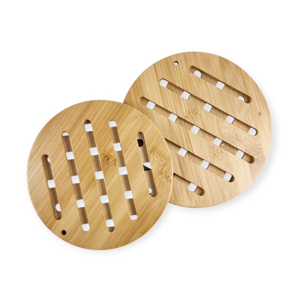 원형 두꺼운 대나무 냄비받침 18cm 20cm