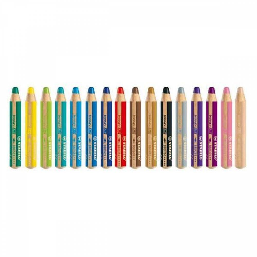 스타빌로 우디 3in1 멀티 크레용 어린이 색연필(제작 로고 인쇄 홍보 기념품 판촉물)