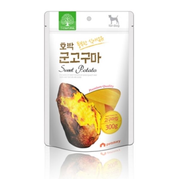 강아지맛좋은간식 펫스토리 더내추럴 호박 고구마칩 300g