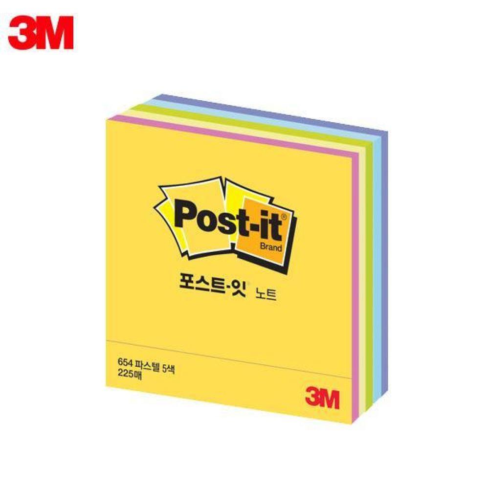3M 포스트잇 큐브노트 파스텔 5컬러 CT-33 (76x76mm) 1패드 메모지(제작 로고 인쇄 홍보 기념품 판촉물)