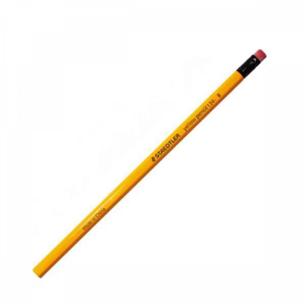 스테들러 지우개연필 134 12개입 연필세트 노란색연필